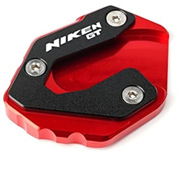 Lange Haltbarkeit Motorradständer Fußvergrößerer Seitenständerverlängerung Mit Logo Für Y&amaha NIKEN 2018-2020 NIKEN GT 2019 2020 2021 2022(Rosso,2)