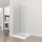 Plumbsys Paroi de douche à l'italienne 80x190cm, barre de stabilité réglable, verre trempé 8mm facile à nettoyer, profilé chromé