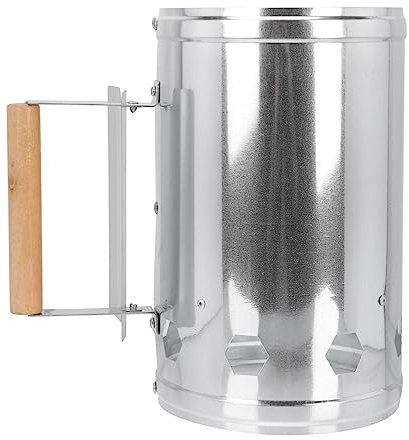 Kisangel Stufa a Carbone e Secchio Accendifuoco Rapido per Barbecue all’Aperto, Combustione Uniforme, Senza Liquidi Infiammabili, per Grigliate in Giardino, Campeggio e Viaggi