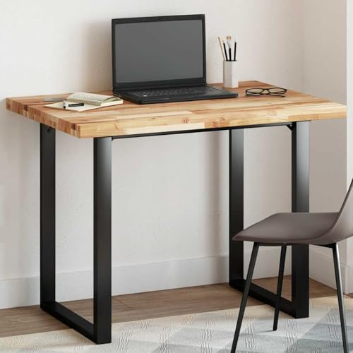 Qnhdfrt Piano in legno di acacia, 100 x 70 x 4 cm, rettangolare, massiccio, come piano di lavoro, cucina, scrivania, esterno, bistro, robusto e durevole, per sala da pranzo, giardino, balcone e