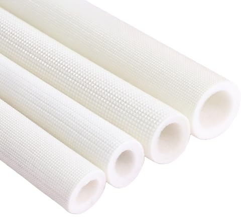 Insulation Foam Tubing Cover Sleeve, Freeze Insulating Tube for Cold and Hot Water Pipes, Foam Hollow Hose, Lagging, Anti Slip, Thk 7mm(1/4), L 150cm(5FT)(White,ID 16mm)