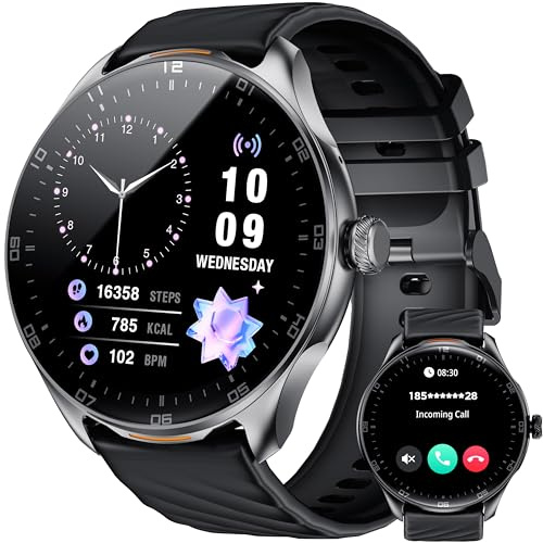 OUKITEL Montre Connectée Homme Femme,1.39HD Smartwatch avec Appel Bluetooth,Montre Sport avec 100+Sportifs,Surveillance Cardio/SpO2/Sommeil/Podomètre, IP68 Étanche,Smart Watch Homme pour iOS Android