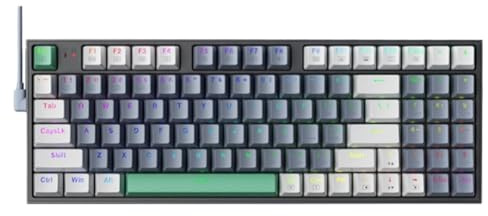 YAJBHnzpt Mechanical Keyboard K500-B94 Hot Swappable 94 90% Layout RGB BackLight Compatible With PC Laptop (Blue Switch)