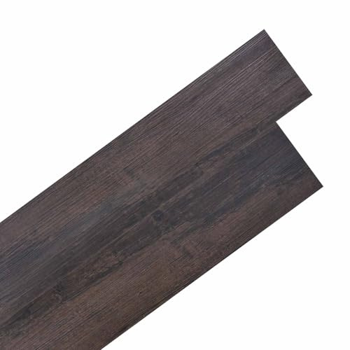 vidaXL Pavimenti 36 pz Marrone scuro 5,02 m² PVC, Pavimenti in laminato elegante a basso prezzo, soluzione per pavimenti interni leggera e autoadesiva