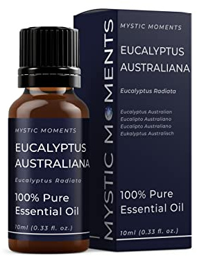 Mystic Moments | Olio Essenziale d'Eucalipto Australiana | 10ml | Eucalipto australiana dona a diffusori, miscele di oli e formulazioni profumate un aroma fresco, clean e canforato.