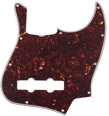 Fender 009-5632-049 Pure Vintage 3-Ply 11-Hole Mount '64 Jazz Bass Pickguard, Brown Shell