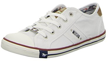 MUSTANG Damen Canvas Sneaker Weiß, Schuhgröße:EUR 39