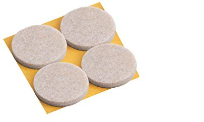 Metafranc TopSoft 644846 Lot de 4 patins en feutre autocollants Ø 35 mm Beige Protection efficace de vos meubles et chaises pour sols délicats