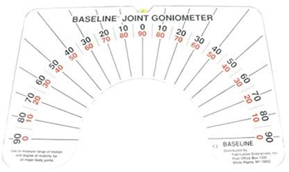 Baseline 12-1076 Large Joint Arthrodial Protractor Goniometer, Cervical Rotation