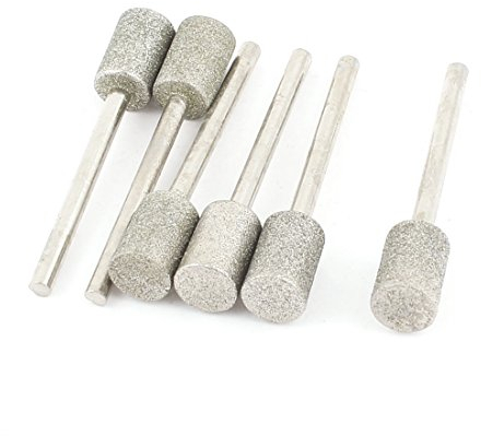 sourcing map 6 Stück Schleifhülsen 3mm Schaft Schleifhülsen 8mm Zylinderkopf Schleifwalzen für Rosten Metallkante-Abreiben Holz Schleifen