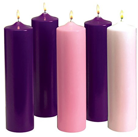 2 x 7 Christmas Advent Candles - Set of 5 Candles
