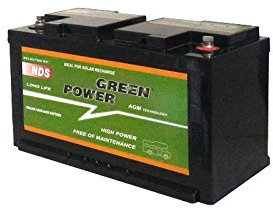 NDS - Batteria 100Ah 12V AGM NDS GREEN POWER Ribassata Fotovoltaico Camper Caravan - GP100-12-B