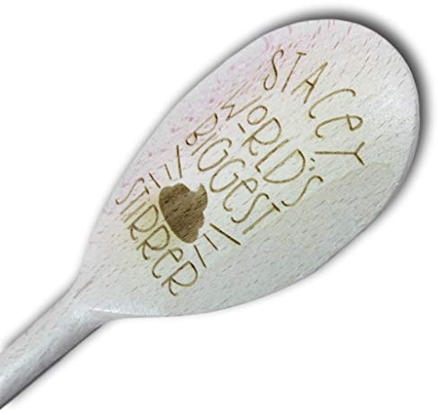 Personalised Wooden Spoon Engraved | Biggest Poo Stirrer | Funny Wooden Spoon | Personalised Kitchen Gift | Cooking Gift | Shit Stirrer | Kitchen Present