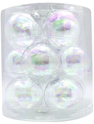 Inge-glas Weihnachtsk 8cm/12Stk. Irisierend
