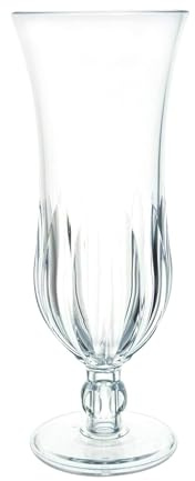 We Can Source It Ltd - Crystal Polycarbonate Hurricane Cocktail Glasses 385ml with Break Resistant Design 13oz – Virtually Unbreakable Drinkware for Bars, Parties, and Outdoor Use - 2 Glasses