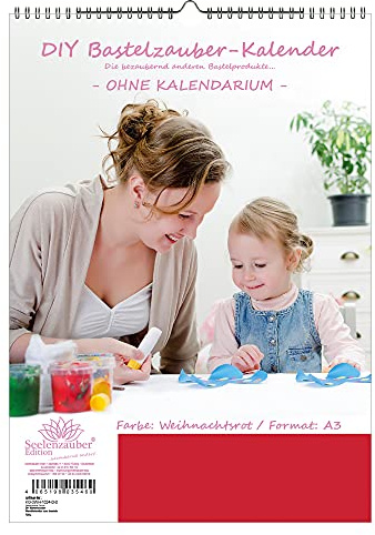 DIY Bastelzauber Wandkalender zum basteln OHNE Kalendarium DIN A3 Hochformat Farbe: Lavendel - Seelenzauber Fotokalender Bastelkalender Basteln