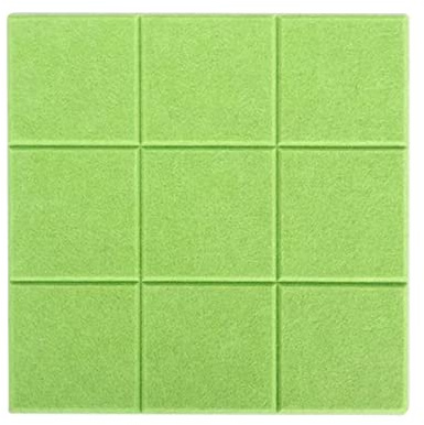 Filz-Pinnwand, Pinnwand, Pinnwand, quadratisch, für Büro, Zuhause, Klassenzimmer (grün)