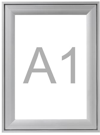 kaiserkraft | Premium-Klapprahmen | Aluminiumprofil | VE 2 Stk | für DIN A1 | HxB 895 x 648 MM