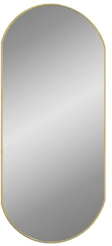 vidaXL Wandspiegel Golden 90x40 cm Oval