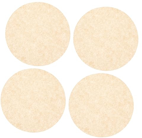 BESTonZON 500pcs Round Cake Paper Pad Oil Cupcake Dessert Baking Mat Non-Stick Greaseproof Paper for BBQ Oven Home Use for Parties Events