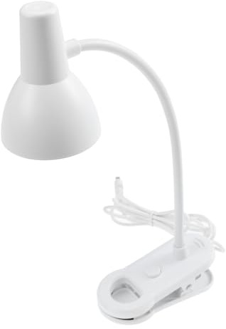 HOMSFOU Kreative USB Klemmlampe mit 16 LED Perlen Modernes Leselicht fürs Schlafzimmer zum Schulanfang Deko und Nachtlesen Augenschonend und Batteriebetrieben
