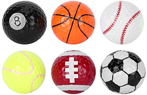Cocoarm Golfbälle, 6 Stück, Übungsbälle, Geschenkbälle, Synthetischer Gummi und Sarin-Material, Neuartige Golfbälle, Leuchtende Farben, Sportbälle für Anfänger, Golfschläger,