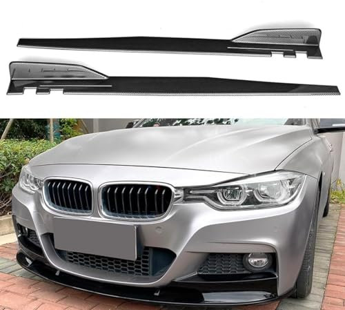 DBCFL Auto-Seitenschweller für BMW F30 F80 M3 F82 M4 320i 325i 330i 335i 340i, Seitenschweller-Verlängerung, Rocker-Panel-Splitter, Styling-Zubehör,Carbon Fiber Look