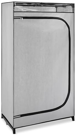 Whitmor Portable Clothes Closet - Freestanding Garment Organizer with Cover - 36 Inches Wide - Grey