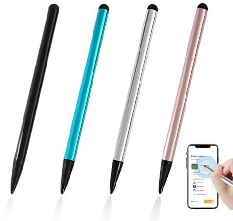 LAKJUOZ Punteros Para Móviles, Lápiz De Pantalla Táctil, Lápiz Tablet 4 Lápices Ópticos Para Tabletas, Lápiz Óptico Para Pantalla Táctil, De Uso Común Para Tabletas, Teléfonos Móviles, Etc