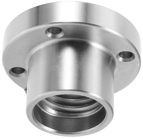 Mandrin de Mini-tour à Bois 2 Pouces 1-8tpi en Acier pour Usinage Précis | Adaptateur de Mandrin de Tour, Flange 2 Pouces, Finition Argenté, pour Projets de Menuiserie