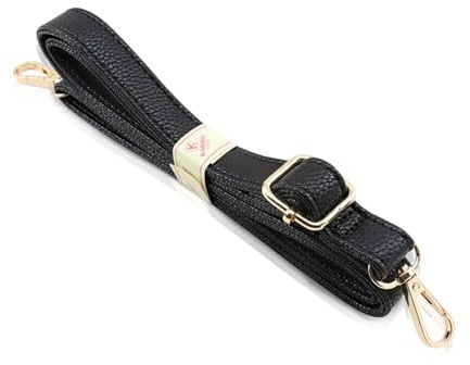 Leather Shoulder Strap - ShiningUU Universal Bag Straps Replacement | Adjustable Leather Bag Strap | Universal Handbag Strap for Crossbody Bags (85-150cm, Black)​