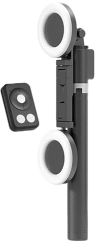 Trépied de téléphone avec lumière – Trépieds portables de 170 cm de hauteur, télécommande sans fil incluse, design pliable léger, compatible avec les voyages | Trépied de téléphone pour smartphones