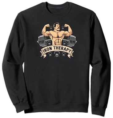 Iron Therapy Gym Workout Bodybuilding Weightlifting Lifter Sweatshirt