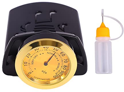 Jeffergarden Acoustic Guitar Humidifier Hygrometer, Plastic Housing with Accurate Needle Indicator for Acoustic Guitars and Classical