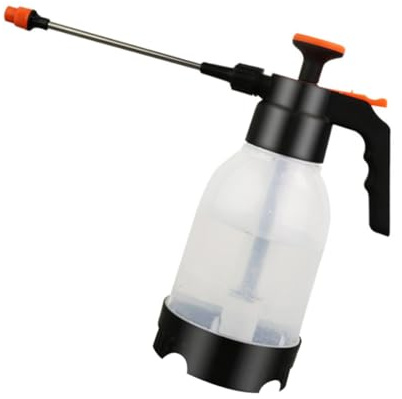 BIUDECO Irrigatore a Pressione Manuale 12L Trasparente Arancione Asta Estensibile Bottiglia d'Acqua da Giardino per Irrigazione Fiori e Annaffiatoio da Giardinaggio Domestico