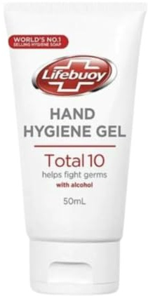 Lifebuoy Hand Hygiene Antibacterial Gel 50ml Pack of 50 Hand Sanitiser Travel Size Pocket Hand Gel for Germ Protection
