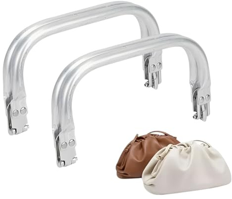 JHAZUN Coppia Di Chiusura Borsa Uncinetto Di 22 Cm In Alluminio Leggero E Resistente,Clic Clac Per Borse Con Chiusura Clutch A Molla Durevole, Fluida E Stabile