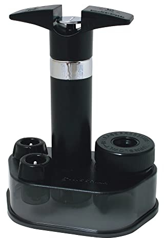 Swissmar Epivac Vacuum Pump Wine & Champagne Saver Set, Black. Comes with 2 Wine Stoppers and 1 Champagne Stopper