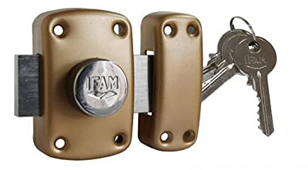 Verrou à bouton et cylindre B5 (3 clés) IFAM - Cylindre: 60 mm