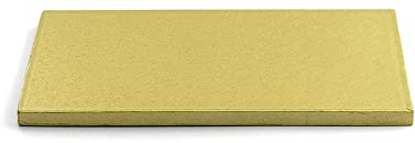 Decora 0931709 Sottotorta Rettangolare 30 X 40 X H 1,2 CM, Cartone, Oro