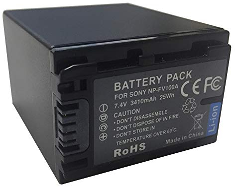 XITAIAN 7.4V 3410mAh 25Wh NP-FV100A Replacement Camcorder Battery for Sony NP-FV30, NP-FV50, NP-FV50A, NP-FV70, NP-FV70A, NP-FV100, NP-FV100A