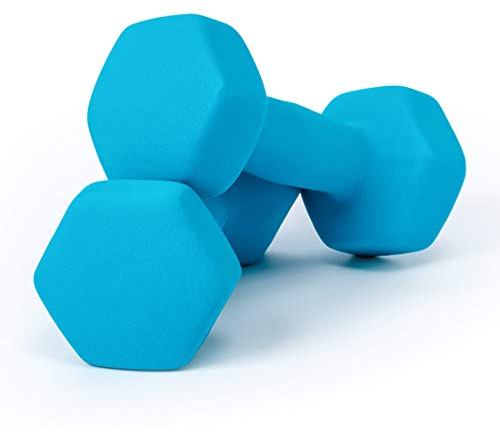 ZTJ-Lighting Hanteln Gewichtssatz, Gusseisen Hex Farbe Kurzhanteln für Frauen und Männer, erhältlich 1 kg / 1,5 kg / 2kg / 3kg / 4kg / 5kg, Kid Langhantelset für Kern- und Krafttraining,Blau,3kg*2
