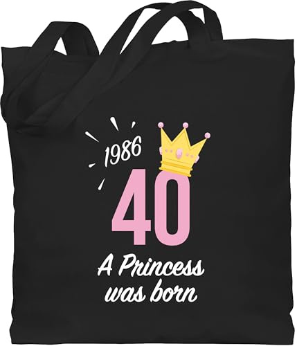Shirtracer - Baumwolltasche - 40. Geburtstag - Vierzig Mädchen Princess 1986