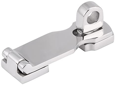 Yctze Accesorios Nauticos Soporte para Caña de Pescar Barco Estante, Cierres para Puertas de Barcos, Cerradura de Escotilla de Barco, Acero Inoxidable, Silver, 2 Piezas