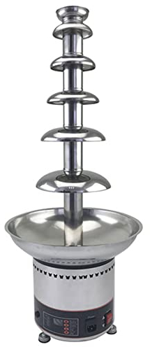 Adima 6 Niveles Máquina De Fuente De Fondue De Chocolate Caliente 304 Acero Inoxidable Máquina De Fusión Eléctrica, 13,2 Libras De Capacidad para Nacho Cheese, Fruta, Salsa BBQ, Licores