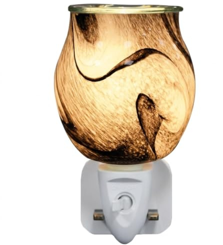 Aroma Electric Wax Melt Burner Plug In - Grey Swirl