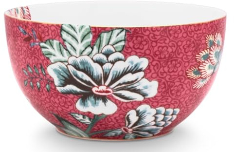 Pip Studio Flower Festival Scallop Bowl Dark pink 12 cm