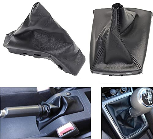 Cakievro Auto Styling Schaltknauf Parkplatz Handbremse Gamasche Kofferraum Abdeckung Fall Kragen für Vaux-Hall O-pel A-stra H (Handbremse und Schaltsack)