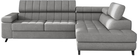 Mirjan24 Ecksofa Kaspro, Eckcouch mit Schlaffunktion und Bettkasten, Polstersofa, Couch, L-Form Sofa Wohnlandschaft, Polsterecke, Polstergarnitur, Bettsofa (Velo 633, Seite: Rechts)