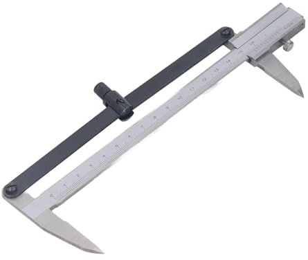 Calibrador Vernier, Herramienta de Medición de Calibrador Manual de Diseño Ergonómico Portátil de Acero Inoxidable de 0 a 150 Mm, para Medir Distancias de Marcado